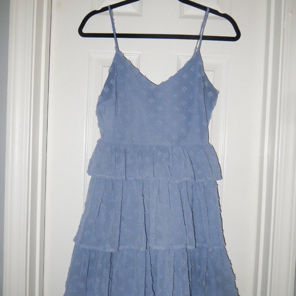 Altar'd State Blue Ruffle Mini Dress